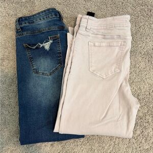 Stylish Blue and Light Lavendar Women's Jeans